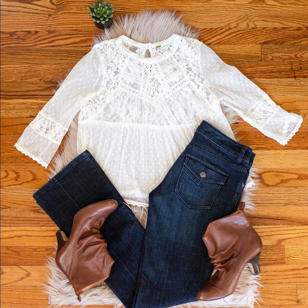 🌼 Free People Boho Peplum Top ✌🏼️